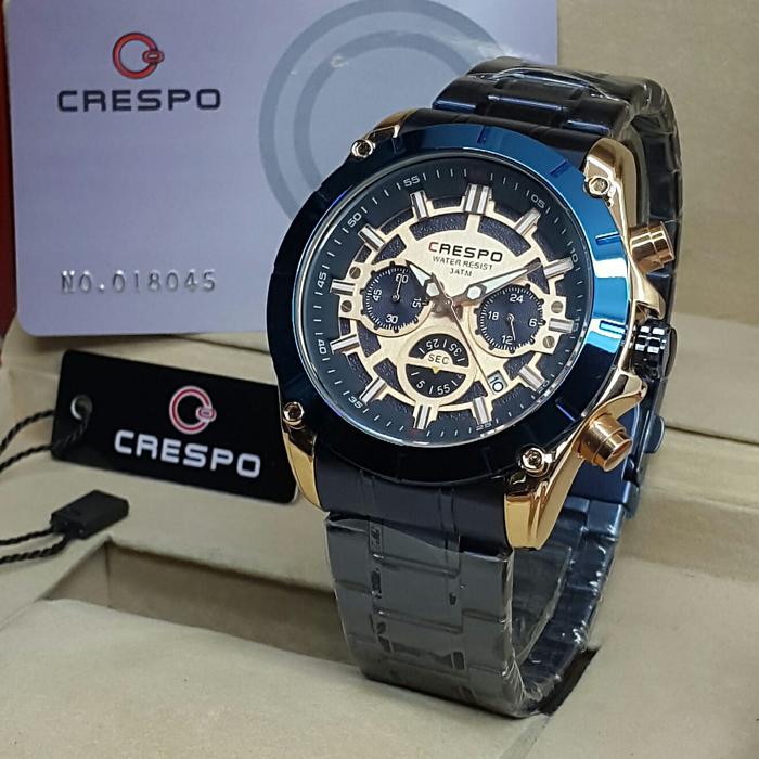 Crespo Original Chronograph Rantai Stainless Steel