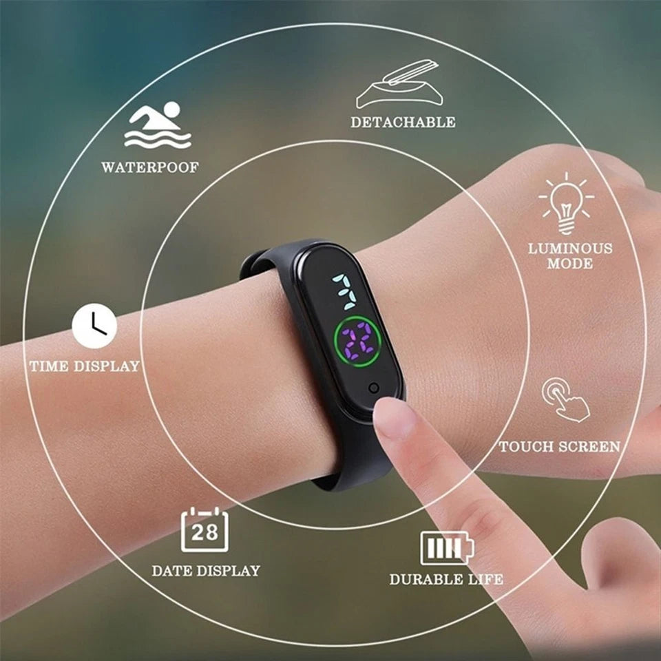 Sports LED Digital Watch Student Electronic Watch Children Wrist Watch