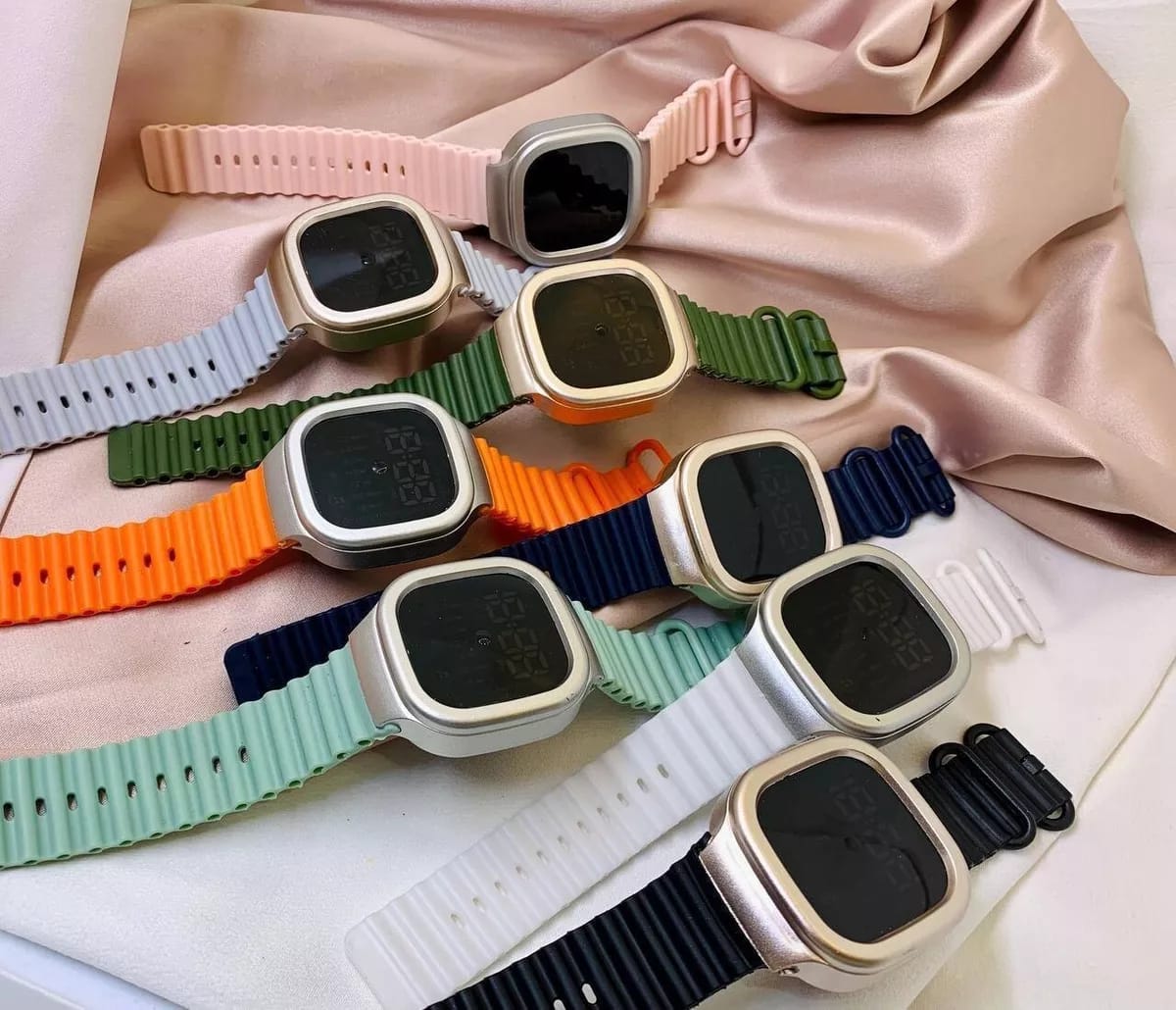 Digital Sports LED Square Watch